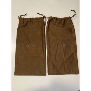 Gucci Brown Dust Bags Set of 2 – 100% Cotton Made in Italy